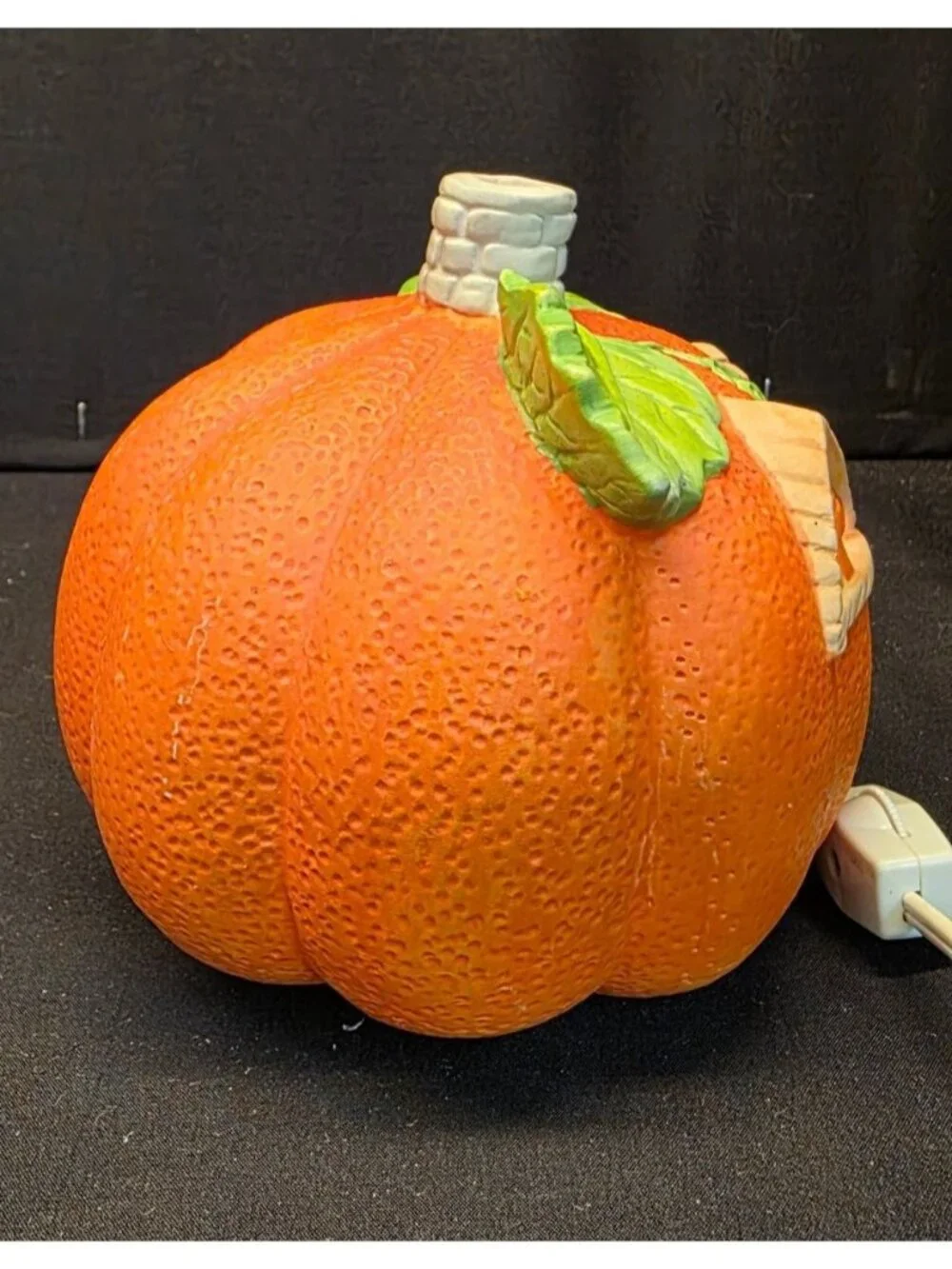 Vintage Brinn's Light-Up Spooky Pumpkin Jack-O-Lantern House Halloween Decor